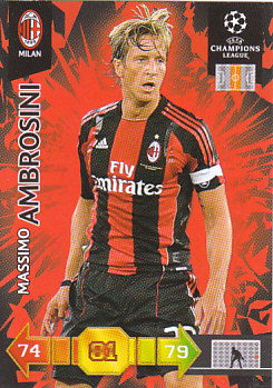 Massimo Ambrosini A.C. Milan 2010/11 Panini Adrenalyn XL CL #197